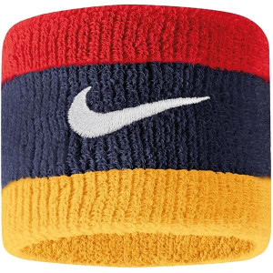 Frotki na rękę Nike Swoosh Wristbands granatowo-czerwono-żółte N0001565428O