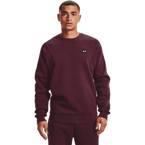 Bluza męska Under Armour Rival Fleece Crew bordowa 1357096 600