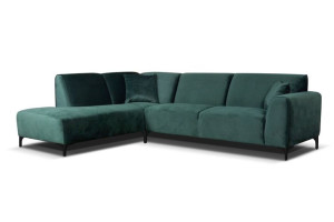 PRAWY Duży brązowy narożnik LUNA do salonu kanapa narożna sofa rogówka