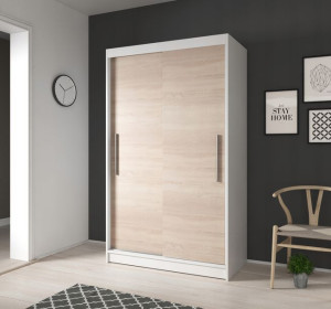 Szafa Bez Lustra - 120 Cm - Bez Luster Szafa Przesuwna