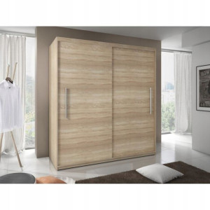 DUŻA SZAFA 200 CM BEZ LUSTRA LUSTER - 204x218x58 Szafa Przesuwna