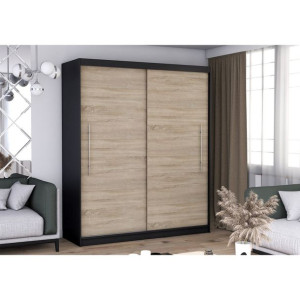 DUŻA SZAFA 200 CM BEZ LUSTRA LUSTER - 204x218x58 Szafa Przesuwna