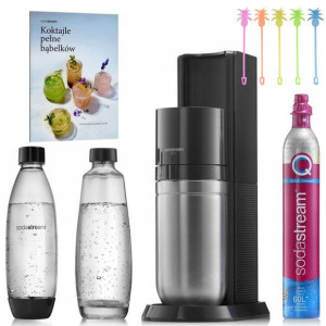 Saturator do wody SodaStream Duo CZARNY +butelki