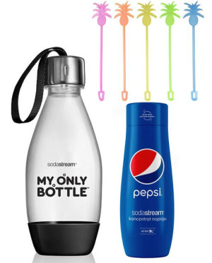 SodaStream butelka MOB 0,5L czarna + syrop PEPSI
