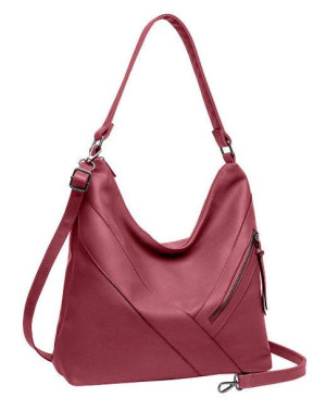Torba damska hobo z geometrycznym zdobieniem na froncie — Eleganci