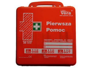 Przemysłowa apteczka pierwszej pomocy TOP 8 13157 w pudełku z tworzywa ABS