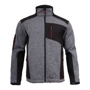 Kurtka sweter wstawki soft., szaro-czarna, "s", ce, lahti