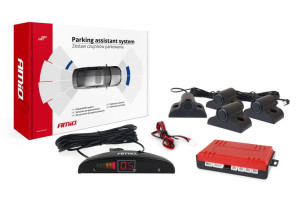 Zestaw czujników parkowania cofania led 4 sensory czarne 19mm truck