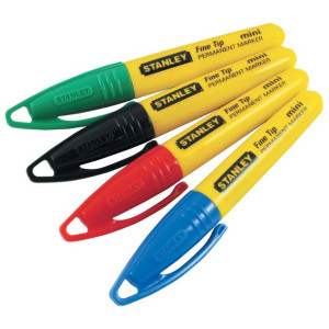 473292 Markery mini 4 sztuki, okrągła końcówka, Stanley 2-47-329