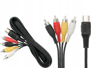Audio wtyk Din RCA na 4 RCA