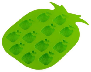 Foremka elastyczna FRUITS do kostek lodu na 12 kostek lodu ananas zielony