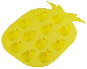 Foremka elastyczna FRUITS do kostek lodu na 12 kostek lodu ananas żółty