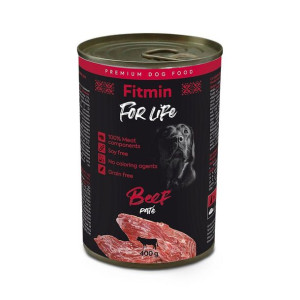 Fitmin For Life Beef Pate Karma Dla Dorosłych Psów z Wołowiną 400 g