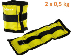 Obciążniki MOVIT na ręce i nogi do ćwiczeń 2 x 0,5 kg żółte