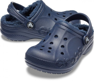 Dziecięce Crocs Klapki Baya Clog Futerko 28,5