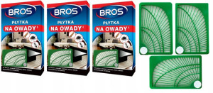Płytki Na Owady Mole Komary Meszki Muchy Bros 3szt