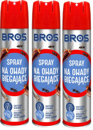Spray Na Owady Biegające Zestaw Bros 3 X 300ml