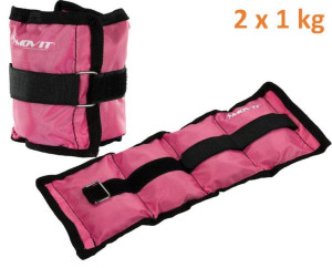 Obciążniki MOVIT na ręce i nogi do ćwiczeń 2 x 1 kg różowe
