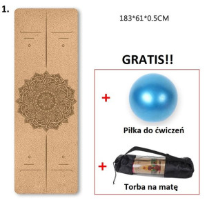 Antypoślizgowa mata do yogi ćwiczeń fitness 183x61