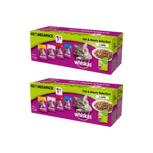 WHISKAS Smaki Rybne Tradycyjne 80x 100g