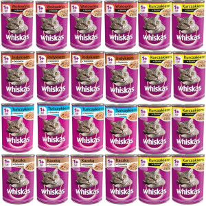Whiskas mokra karma mix smaków 24x 400g
