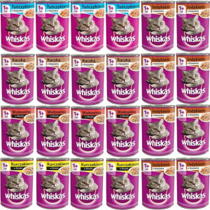 Whiskas mokra karma mix smaków 24x 400g