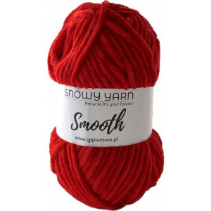 Aksamitna włóczka Smooth - czerwona 942 - 120 m