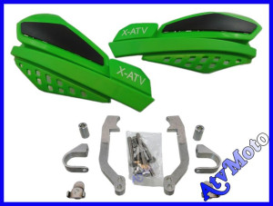 Osłony dłoni HANDBARY X-ATV aluminiowy uchwyt zielone