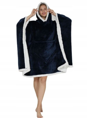 Koc Bluza Oversize Szlafrok Włochacz Futrzak