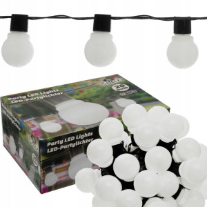 Girlanda Ogrodowa 20 Led Żarówki Xxl Zimny Biały