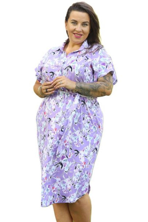 Sukienka NOELIA letnia kwiaty na fiolecie 52