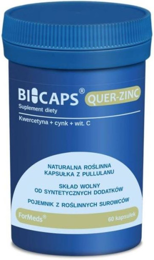 Quer-Zinc kwercetyna + cynk + Wit. C - Suplement Diety - 60 kaps. - Formeds
