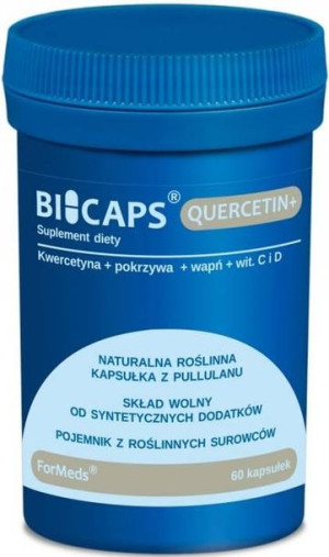 Quercetin+ kwercetyna + pokrzywa wapń wit. C i D - Suplement Diety - 60 kap