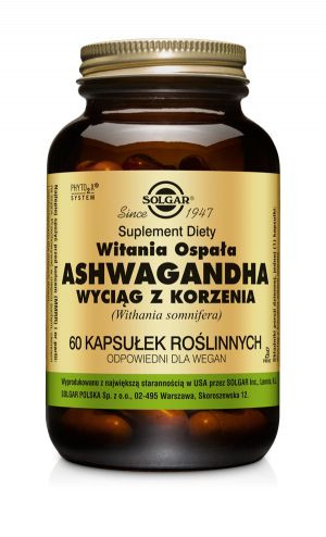 Ashwagandha (Witania ospała) Wyciąg z korzenia SPSD SOLGAR (60kps)