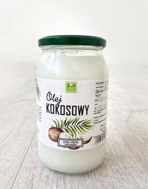 Olej kokosowy nierafinowany Extra Virgin 900 ml - tłoczony na zimno