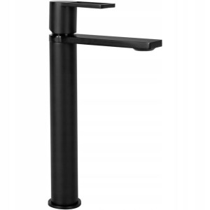 Bateria Umywalkowa Flip Czarna Black Wysoka - Rea