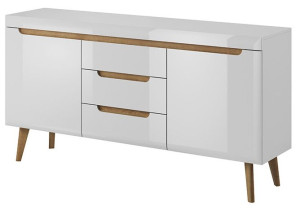 NILO 8 komoda 160 x 83 cm BIAŁY POŁYSK