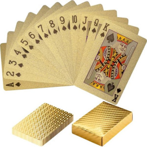 Karty pokerowe plastikowe - złote