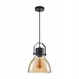 Italux Żyrandol Darlena PND-22371-1-BK+AMB retro