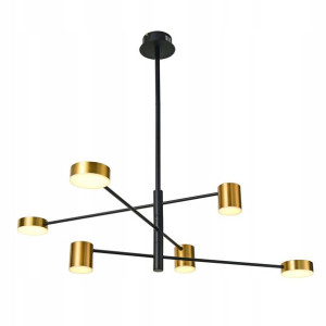 Italux Żyrandol Remdal PND-16374-6-BK-GD-3K