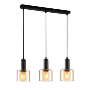 Italux Żyrandol Santia PND-65342-3-BK+AMB