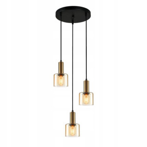 Italux Żyrandol Santia PND-65342-3A-BRO+AMB