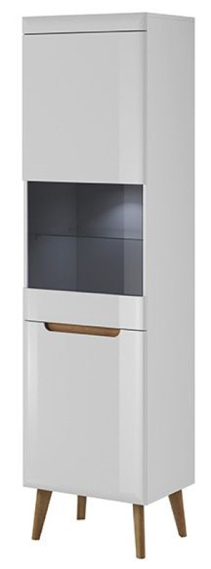 NILO 4 witryna 53x197 cm BIAŁY POŁYSK