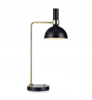Markslojd lampka Larry czarna mosiądz E27 106973