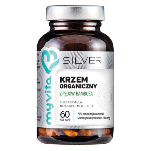 Krzem organiczny z bambusa 300mg (60kps.) 70% krzemu MyVita Silver Pure (1)