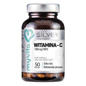 Witamina C z dziką różą + bioflawonoidy 1000mg (50kps.) MyVita Silver Pure
