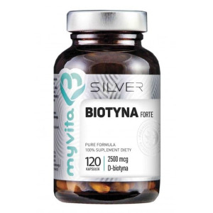 Biotyna Forte 2500mcg  (Witamina B7) MyVita Silver Pure (120 kaps.)