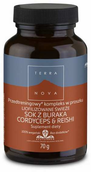 Sok z buraka, Cordyceps & Reishi - Kompleks przedtreningowy TERRANOVA (70 g