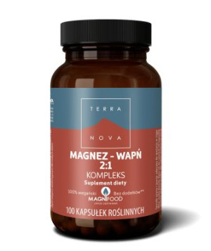 Magnez - Wapń 2:1 + Synergiczny Kompleks  Roślinny TERRANOVA (100kps)