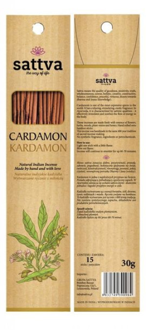 Kadzidła naturalne SATTVA - Kardamon (30g)